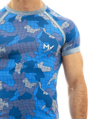 Modus Vivendi Shirt Trapped Camo Muscle T-Shirt Camouflage Blue 11041 21 - SexyMenUnderwear.com