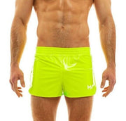 Modus Vivendi Short Viral Vinyl Glossy Shiny Shorts Yellow Neon 08061 30 - SexyMenUnderwear.com