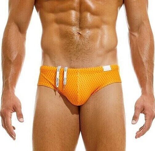 Modus Vivendi Swim-Briefs Cyclops Regular Clasic Fit Swimwear Yellow AS2213 - SexyMenUnderwear.com