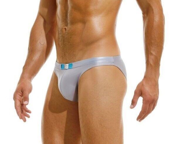 Modus Vivendi Swim Briefs Gordian Knot Low-Cut Swimwear Shiny Silver CS2211 67 - SexyMenUnderwear.com