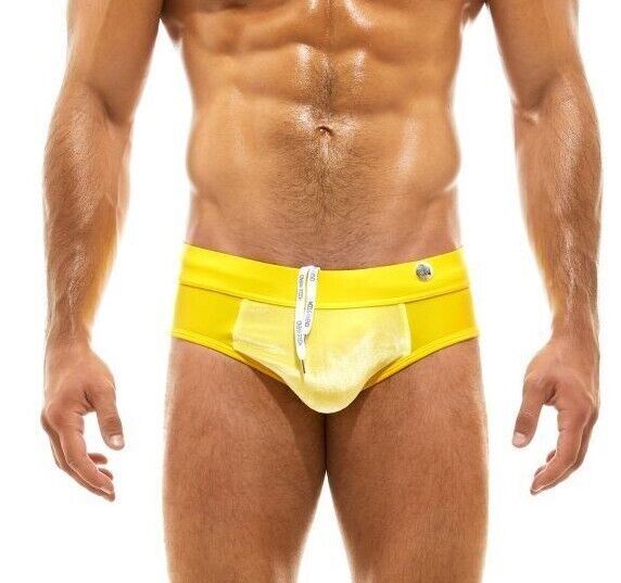 Modus Vivendi Swim Briefs internal drawstrings Pure Velvet Yellow ES2113 23 - SexyMenUnderwear.com