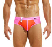 Modus Vivendi Swim Briefs Stardust Lycra & Transparent Muslin Orange FS2213 23 - SexyMenUnderwear.com