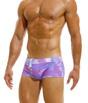 Modus Vivendi Swimwear Candy Line Fast Dry Swim-Trunk Camo Purple DS2221 78 - SexyMenUnderwear.com