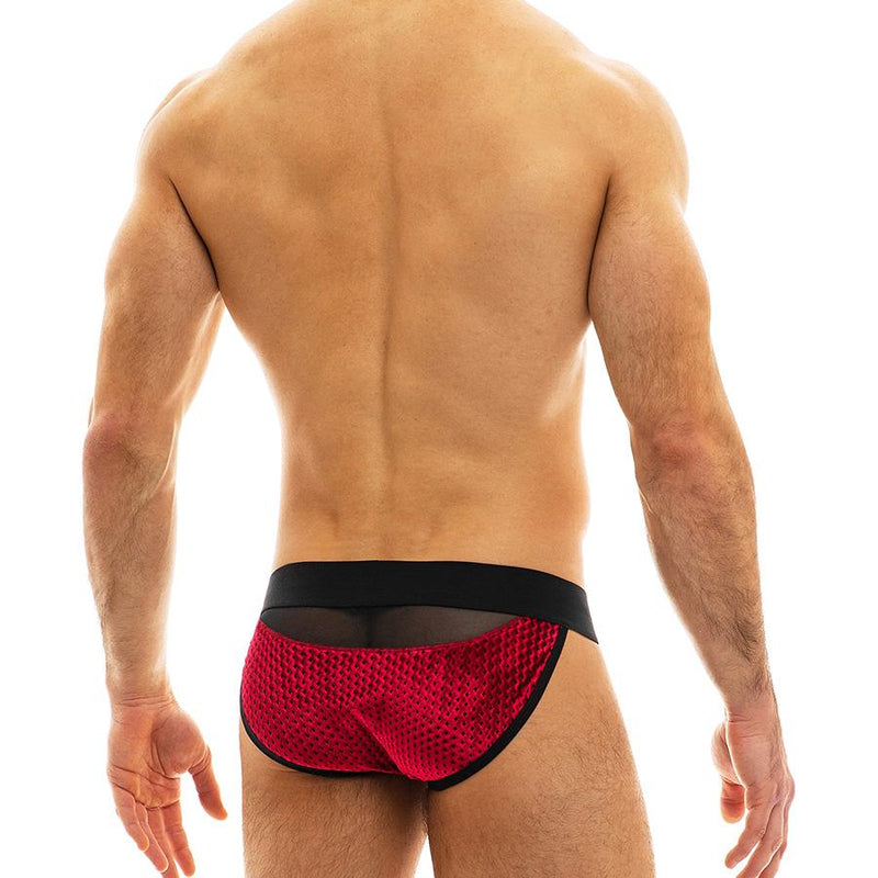 Modus Vivendi Tanga Brief Mesh Tiffany's Velvet Briefs Red Wine 12013 29 - SexyMenUnderwear.com