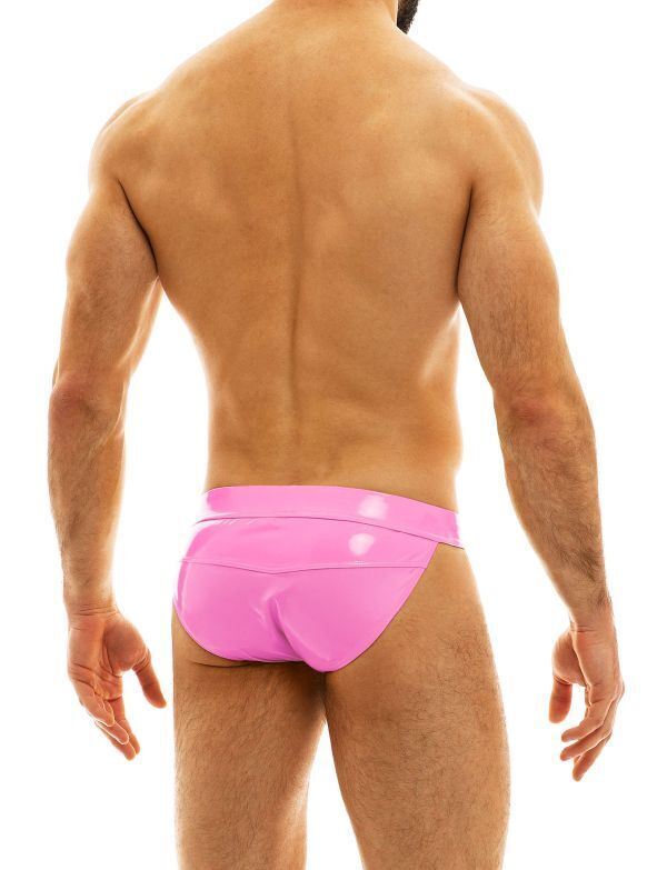 Modus Vivendi Tanga Brief Viral Vinyl Tight Fit Neon Pink 08012 - SexyMenUnderwear.com