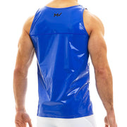 Modus Vivendi Tank Top Viral Vinyl Tanktop Shinny Lavish Blue 08031 50 - SexyMenUnderwear.com