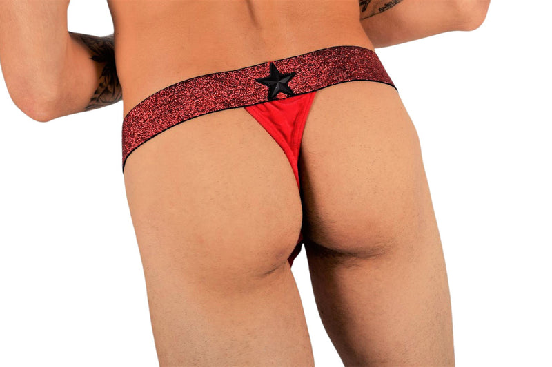Modus Vivendi Thong Exclusive Soft Velvet T-String Red 22216 21B - SexyMenUnderwear.com