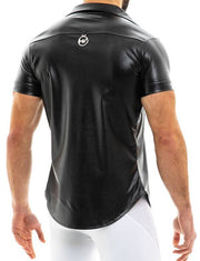 Modus Vivendi Vegan Leather-Look Muscle Shirt Black 20541 - SexyMenUnderwear.com