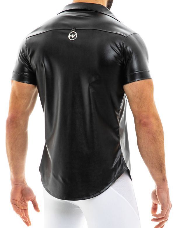 Modus Vivendi Vegan Leather-Look Muscle Shirt Black 20541 - SexyMenUnderwear.com