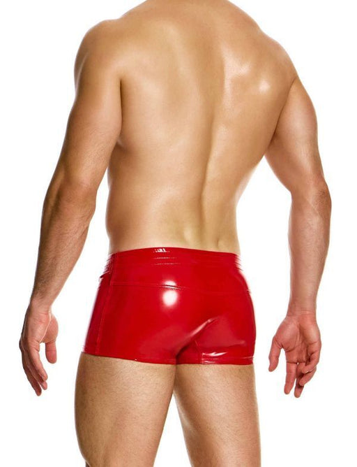 MODUS VIVENDI Viral Vinyl Boxer Fashion Glossy Red 08021 - SexyMenUnderwear.com