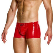 MODUS VIVENDI Viral Vinyl Boxer Fashion Glossy Red 08021 - SexyMenUnderwear.com