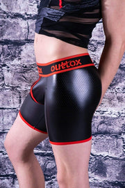 Outtox By Maskulo Shorts Regular Rear Cycling Fetish Short Red SH142-10 8 - SexyMenUnderwear.com