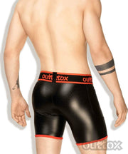 Outtox By Maskulo Shorts Regular Rear Cycling Fetish Short Red SH142-10 8 - SexyMenUnderwear.com