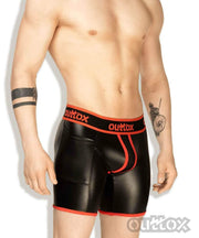 Outtox By Maskulo Shorts Regular Rear Cycling Fetish Short Red SH142-10 8 - SexyMenUnderwear.com