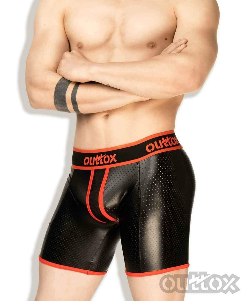 Outtox By Maskulo Shorts Regular Rear Cycling Fetish Short Red SH142-10 8 - SexyMenUnderwear.com