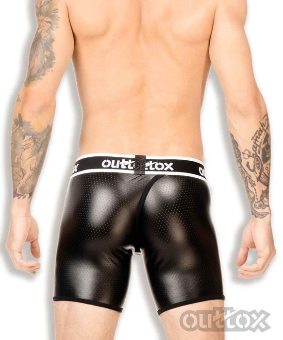Outtox By Maskulo Shorts Wrapped Rear Cycling Fetish Short White SH143-90 9 - SexyMenUnderwear.com