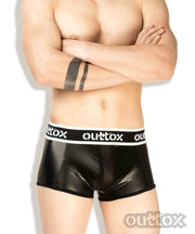 Outtox By Maskulo Shorts/Trunk Leather-Look Boxer Shorts White TR142-90 10 - SexyMenUnderwear.com