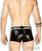 Outtox By Maskulo Shorts/Trunk Leather-Look Boxer Shorts White TR142-90 10 - SexyMenUnderwear.com