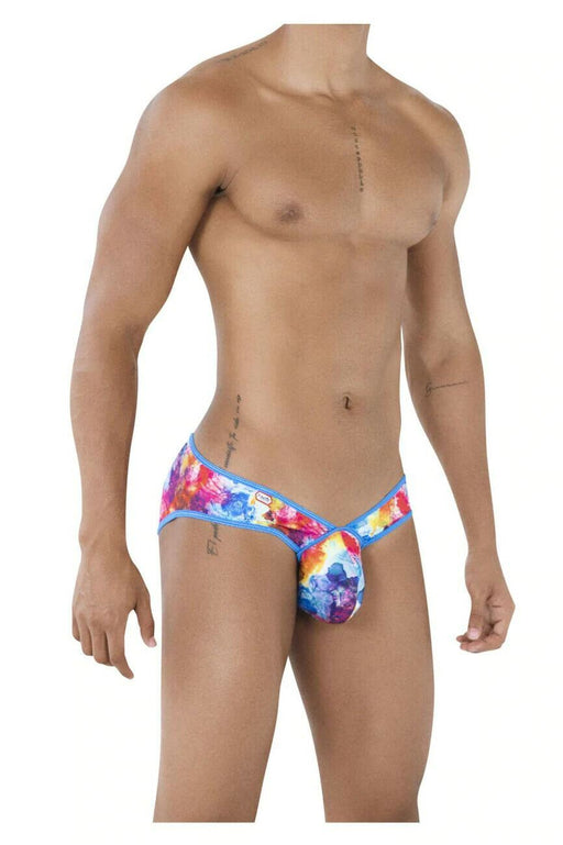 PIKANTE Colors Brief Low Rise Stretchy Edge Splash Briefs Light Blue 0506 3 - SexyMenUnderwear.com