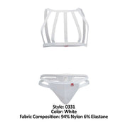 PIKANTE Set Kit ARNESS Combo Elastic Harness & Thongs Personality White 0331 5 - SexyMenUnderwear.com