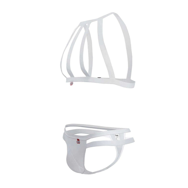 PIKANTE Set Kit ARNESS Combo Elastic Harness & Thongs Personality White 0331 5 - SexyMenUnderwear.com