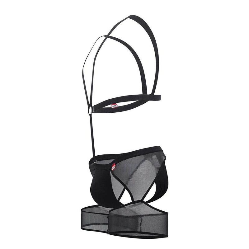 PIKANTE Singlet Garter Belt Single Luxury O-Ring Thong Black 0848 5 - SexyMenUnderwear.com
