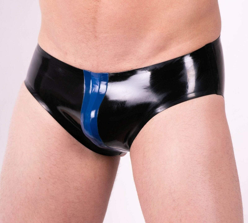 Polymorphe Latex Brief Rubber Slip Underwear Natural Blue Royal UN-015E 2 - SexyMenUnderwear.com