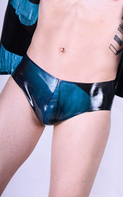 Polymorphe Rubber Underwear Quality Latex Briefs Peacock UN-015AM 5 - SexyMenUnderwear.com