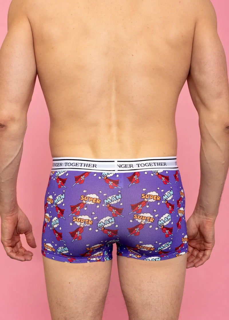 POP Short Boxer Collection ’STRONGER TOGETHER’ Fashion Boxer Purple 1 - SexyMenUnderwear.com