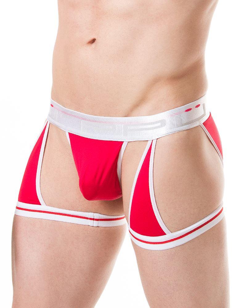 PPU Multi Brief Jockstrap Combo Unique Sexy Men's Lingerie RED 1806 MX1 - SexyMenUnderwear.com