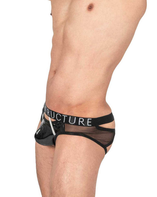 PRIVATE STRUCTURE Alpha Low Harness Mini - Briefs Shades Of Shiny Black 4416 1082