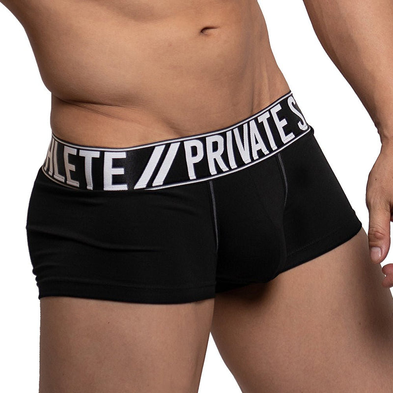 Private Structure Athlete Trunk Boxer Black 4196 63A - SexyMenUnderwear.com