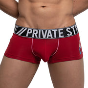 Private Structure Athlete Trunk Boxer Red 4196 63A - SexyMenUnderwear.com