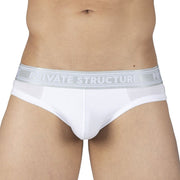PRIVATE STRUCTURE Bamboo Mini Briefs Viscose Mid-Waist Bright White 4378 60 - SexyMenUnderwear.com