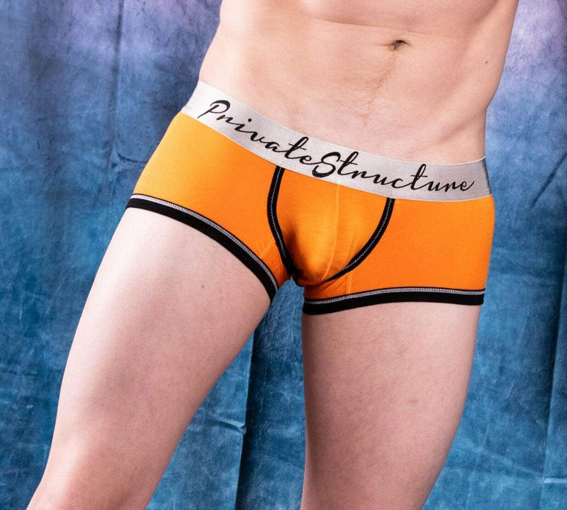 Private Structure Boxer Crayon Low Rise Trunk Orange 1881 100 - SexyMenUnderwear.com