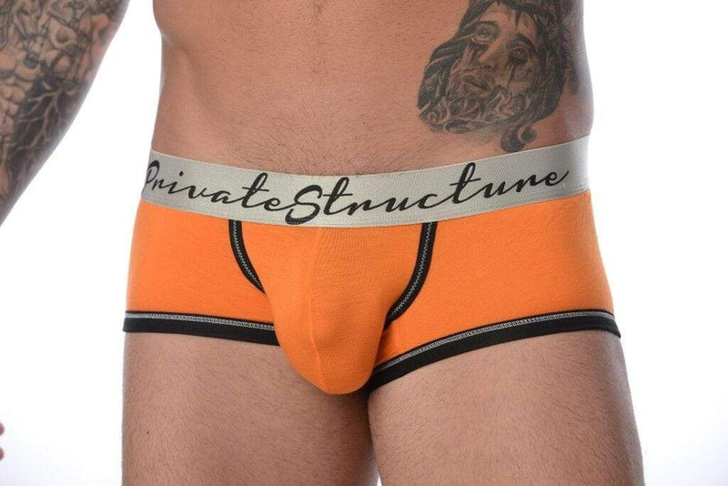 Private Structure Boxer Crayon Low Rise Trunk Orange 1881 100 - SexyMenUnderwear.com
