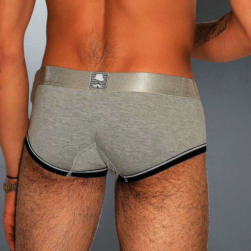 Private Structure Boxer Crayon Low Rise Trunk Rayon Melange Grey 1881 98 - SexyMenUnderwear.com