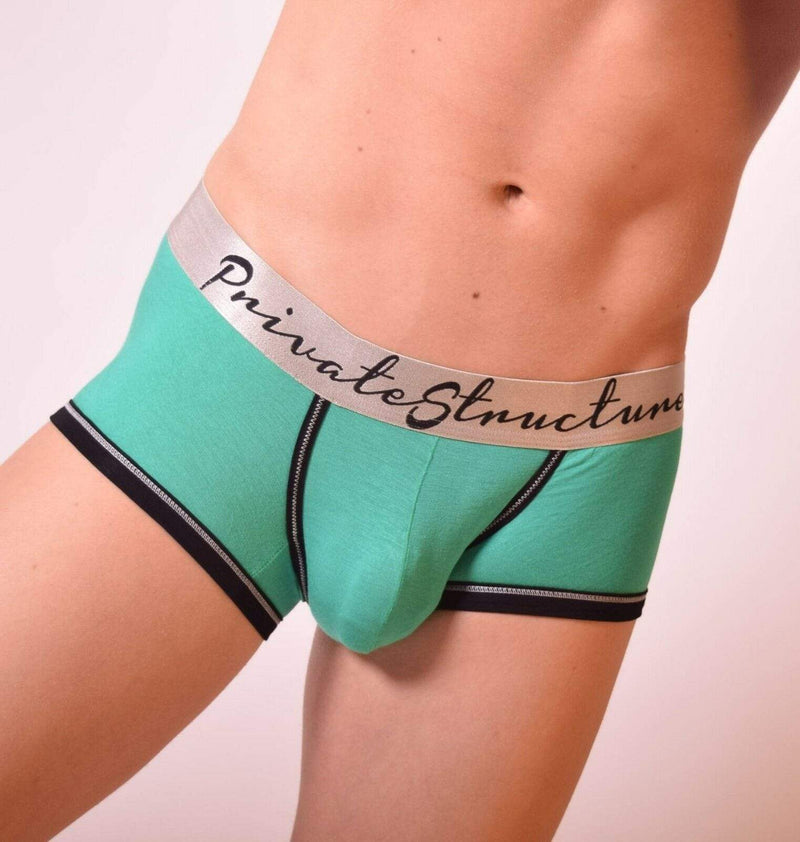 Private Structure Boxer Crayon sensual Mini Trunk Green 1881 99 - SexyMenUnderwear.com