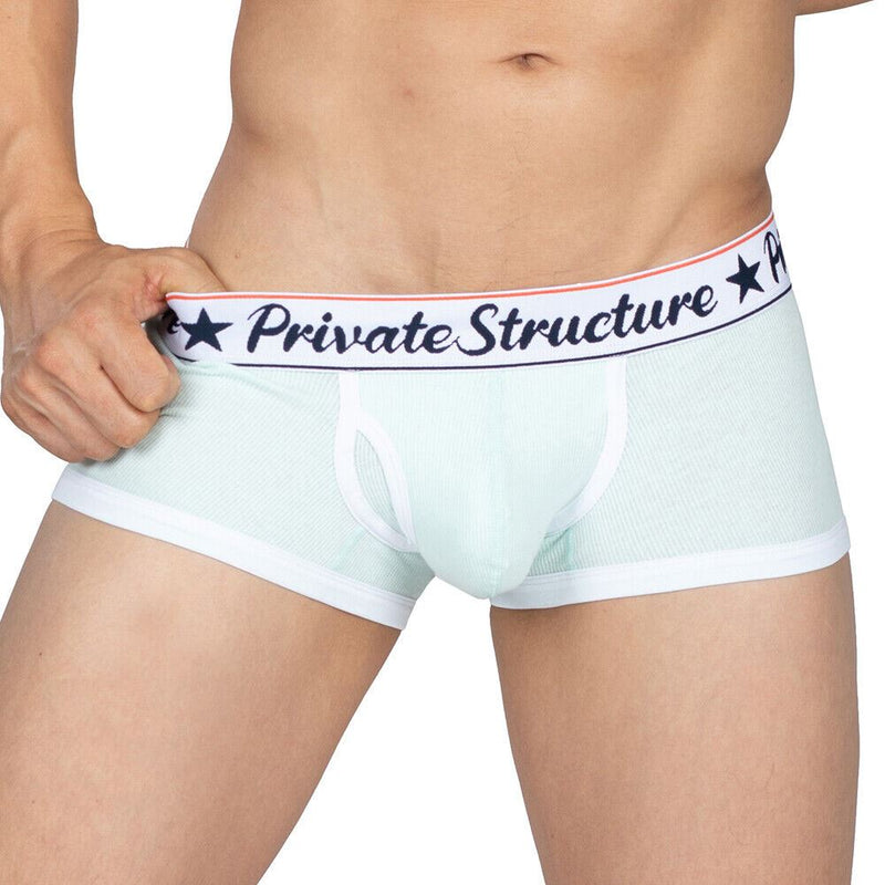 Private Structure Classic Bamboo Boxer Trunks With Body-Defining Dew White 4070
