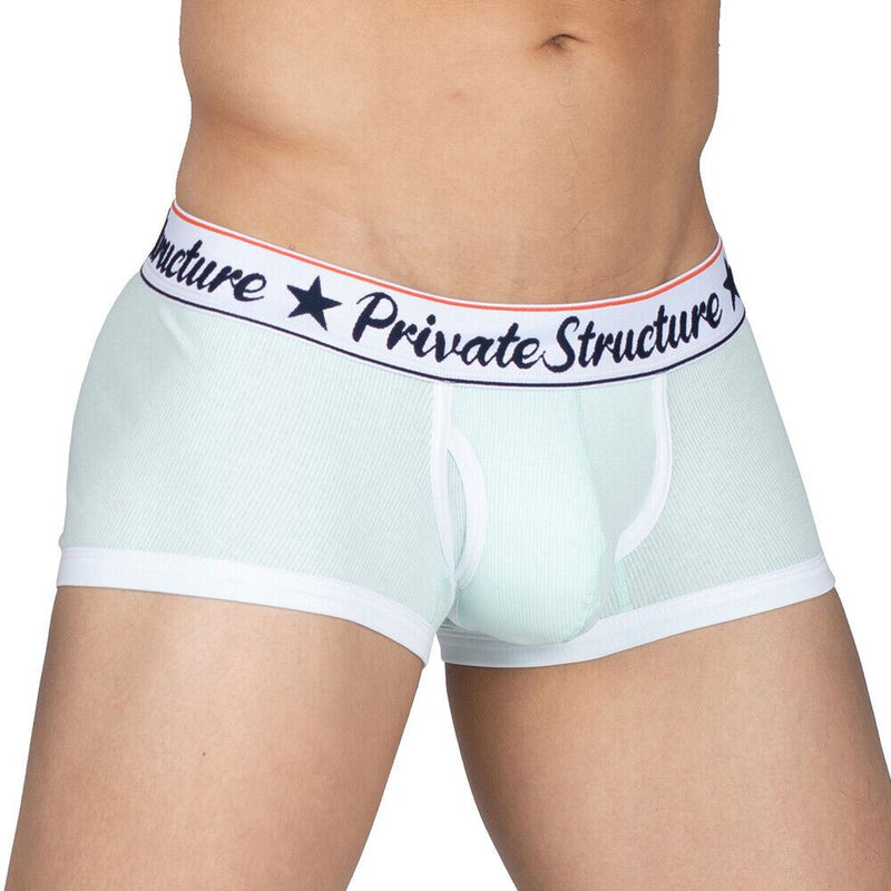 Private Structure Classic Bamboo Boxer Trunks With Body-Defining Dew White 4070