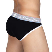 Private Structure Classic Briefs Low-Rise Cutaway Rayon Tanga-Brief Black 3274