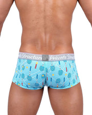 PRIVATE STRUCTURE Classic Motif Mid - Waist Boxer Trunk Tennis Light Blue 45054