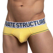 Private Structure Mini Brief MO-Lite Cupping Cotton Pouch CREAM YELLOW 4104 91