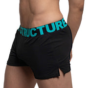 Private Structure Modality Lounge Shorts Inner Bulge Black Turquoise 4183 92