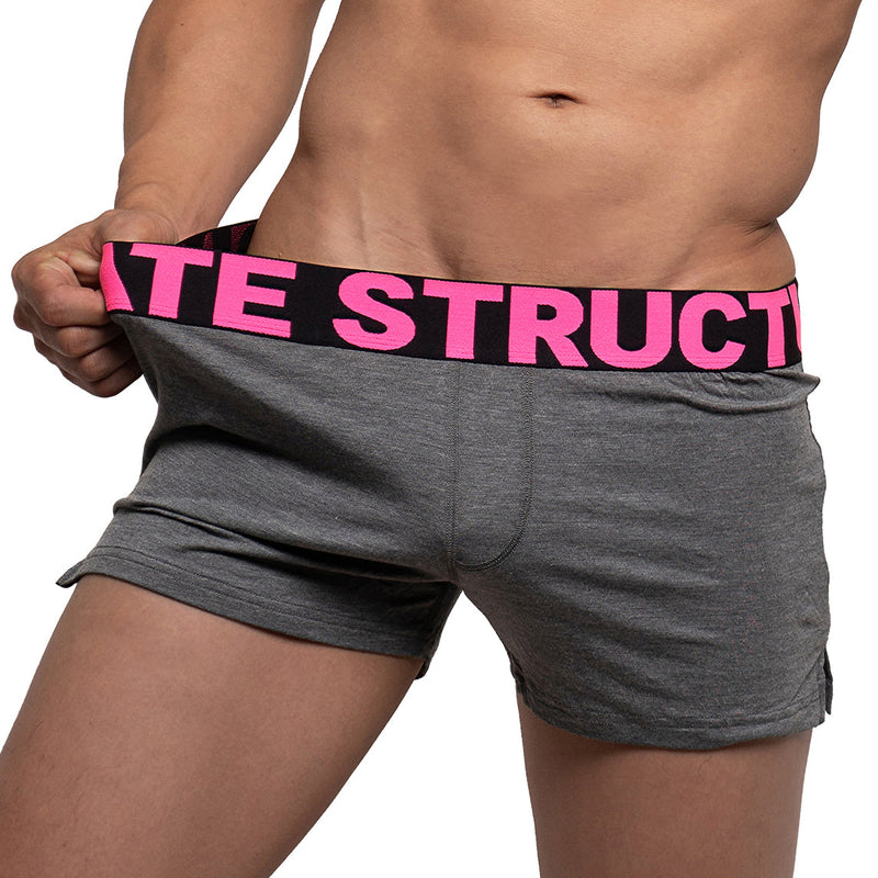 Private Structure Modality Lounge Shorts Inner Bulge dk melange pink 4183 92