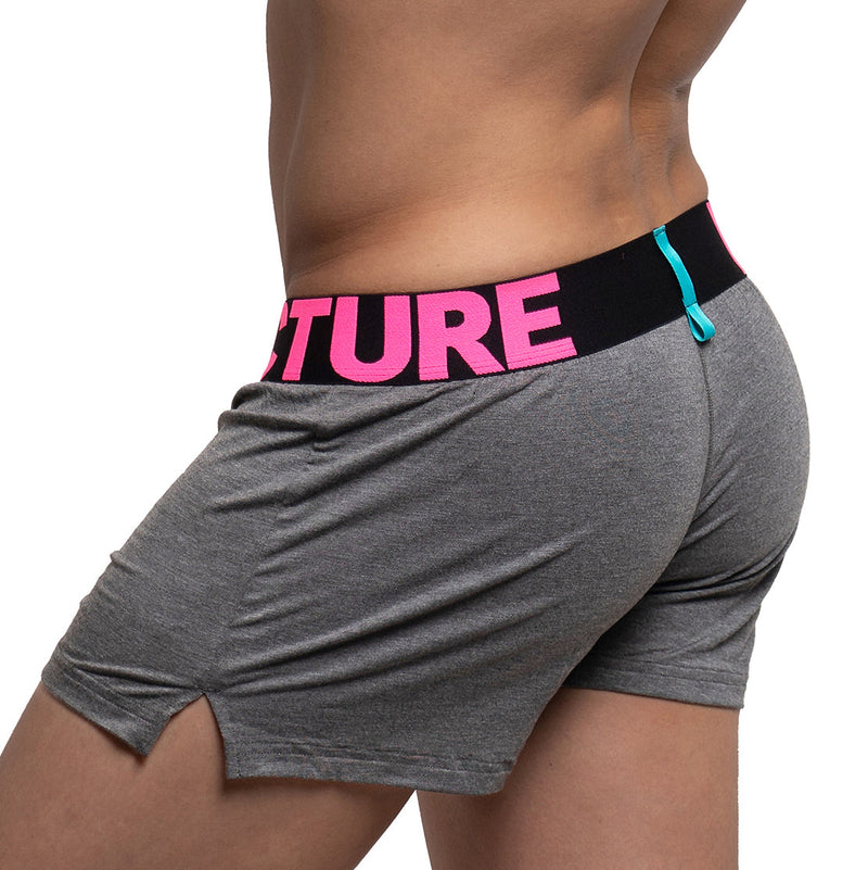 Private Structure Modality Lounge Shorts Inner Bulge dk melange pink 4183 92