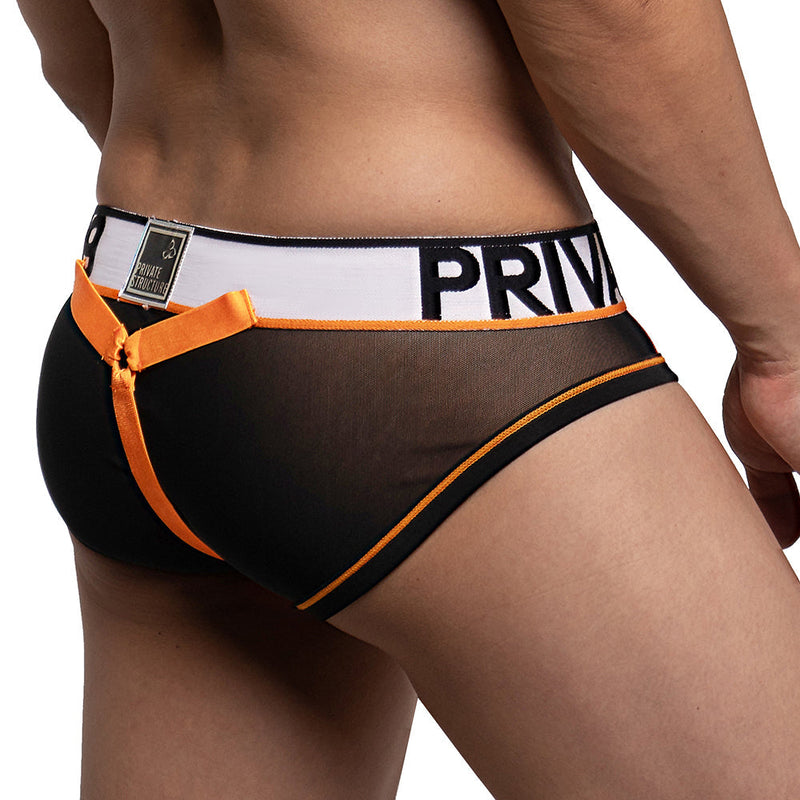 Private Structure Momentum Orange Harness Brief  THONG 4167 93