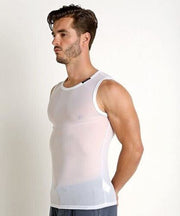 Private Structure Muscle Shirt Desire Intima Sheer Mesh Tank Top White 3453 97