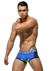 Private Structure Private Structure Boxer Momentum-Orange Trunk Cotton Underwear Blue 3853 44