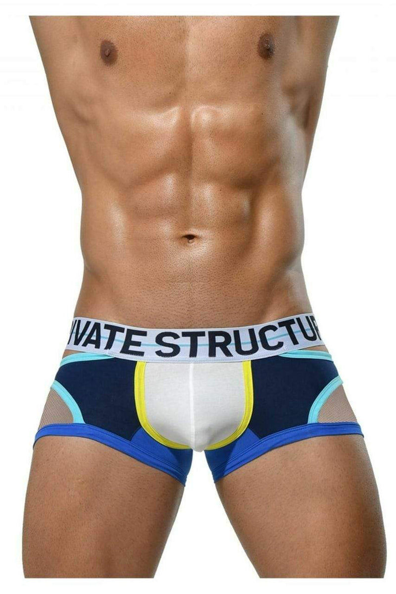 Private Structure Private Structure Boxer Momentum Orange Trunk Navy 3858 37